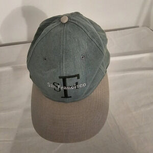 San Francisco Giants Cap Baseball Mens One Size Tan Green MLB Monterey Strapback